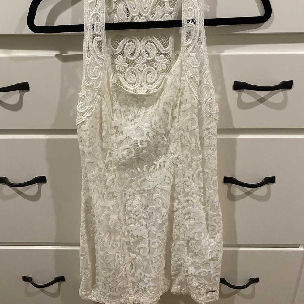 Abercrombie lace dress in white